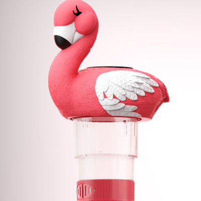 Solar Flamingo Chlorine Floater Light