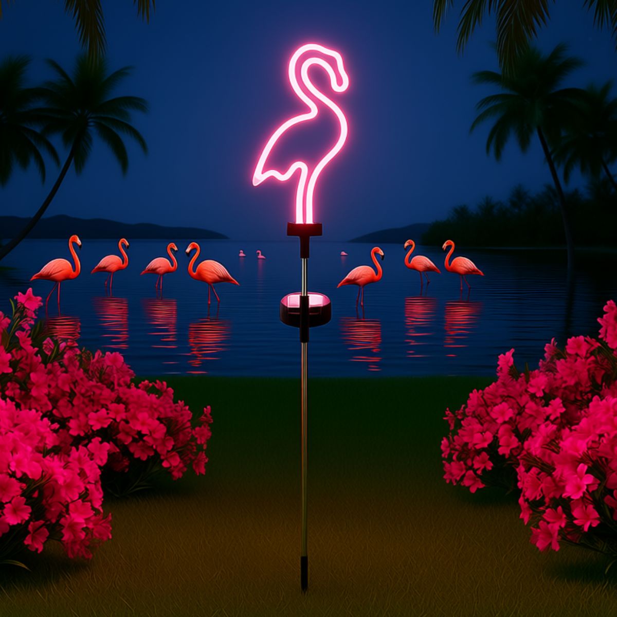 Flamingo Neon Lawn Light