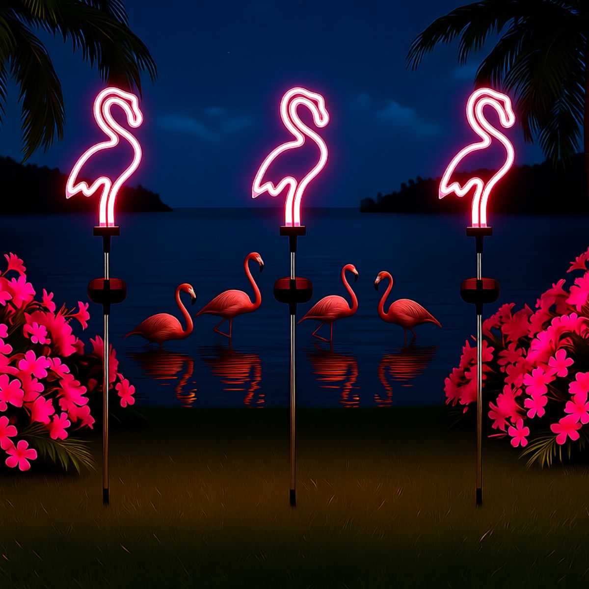 Flamingo Neon Lawn Light