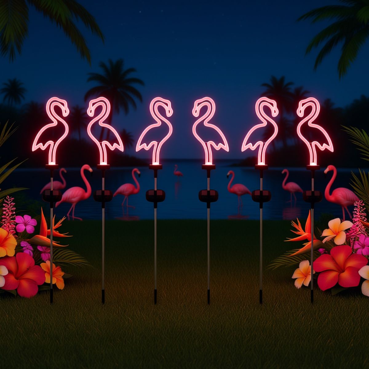 Flamingo Neon Lawn Light