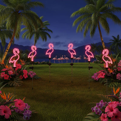 Flamingo Neon Lawn Light