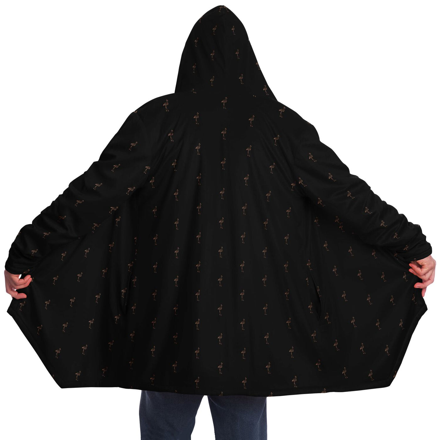 Classic Flamingo Silhouette Cloak Hoodie