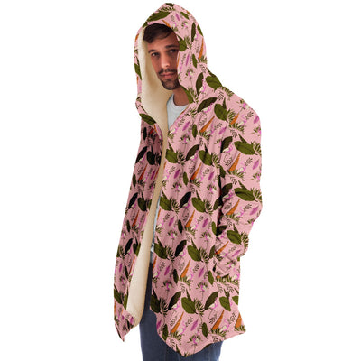Pink Flamingo Leaf Cloak Hoodie