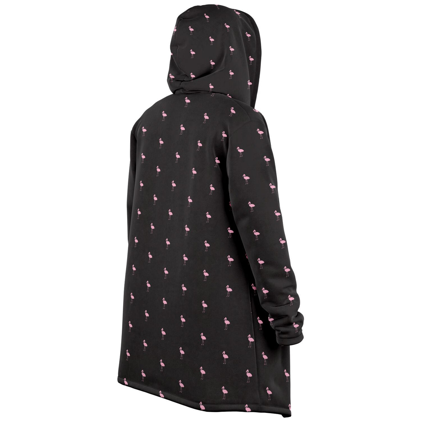 Black Classic Flamingo Cloak Hoodie