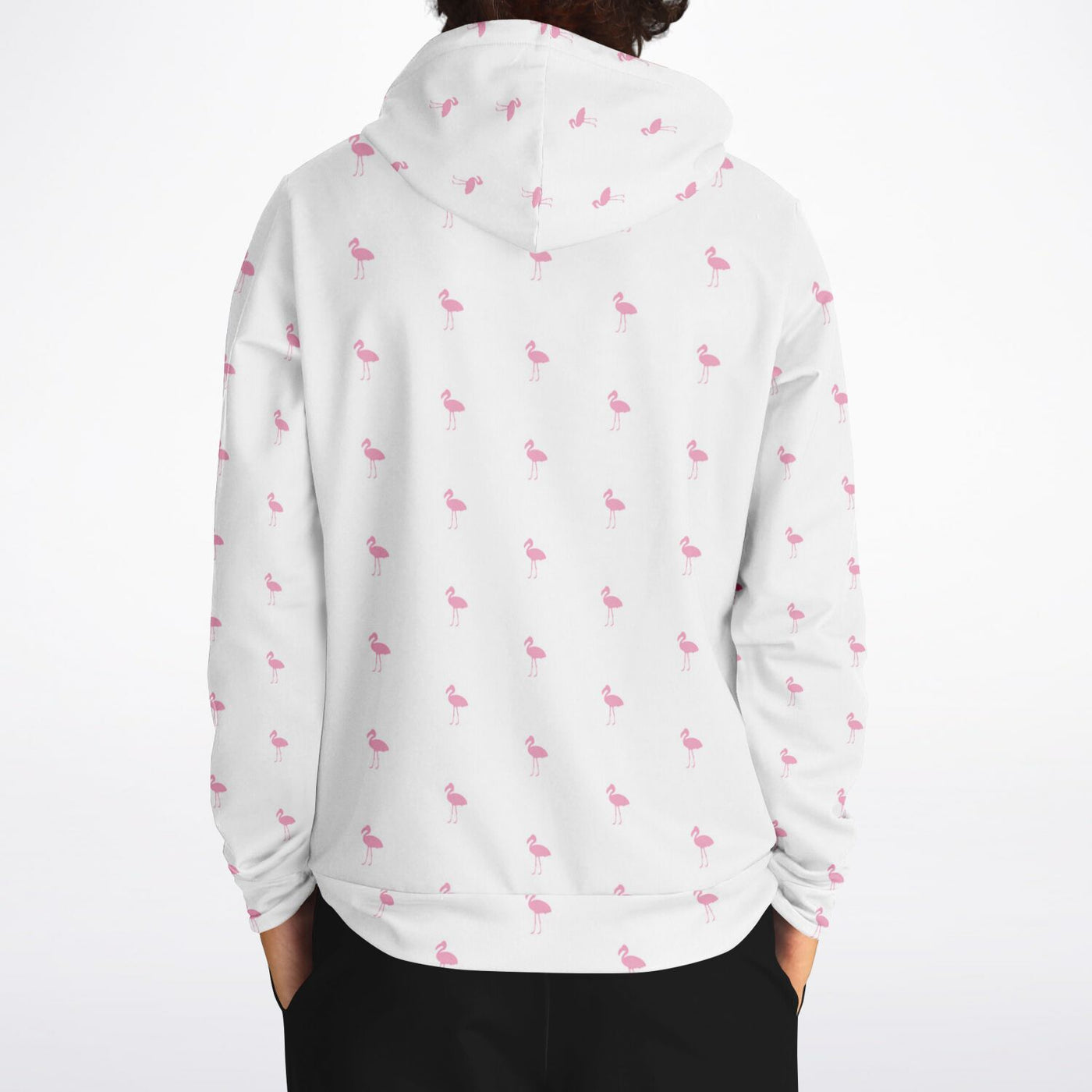White Classic Flamingo Hoodie