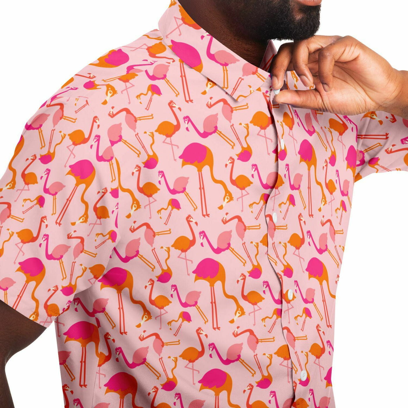Multicolor Pink Flamingo Hawaiian Shirt