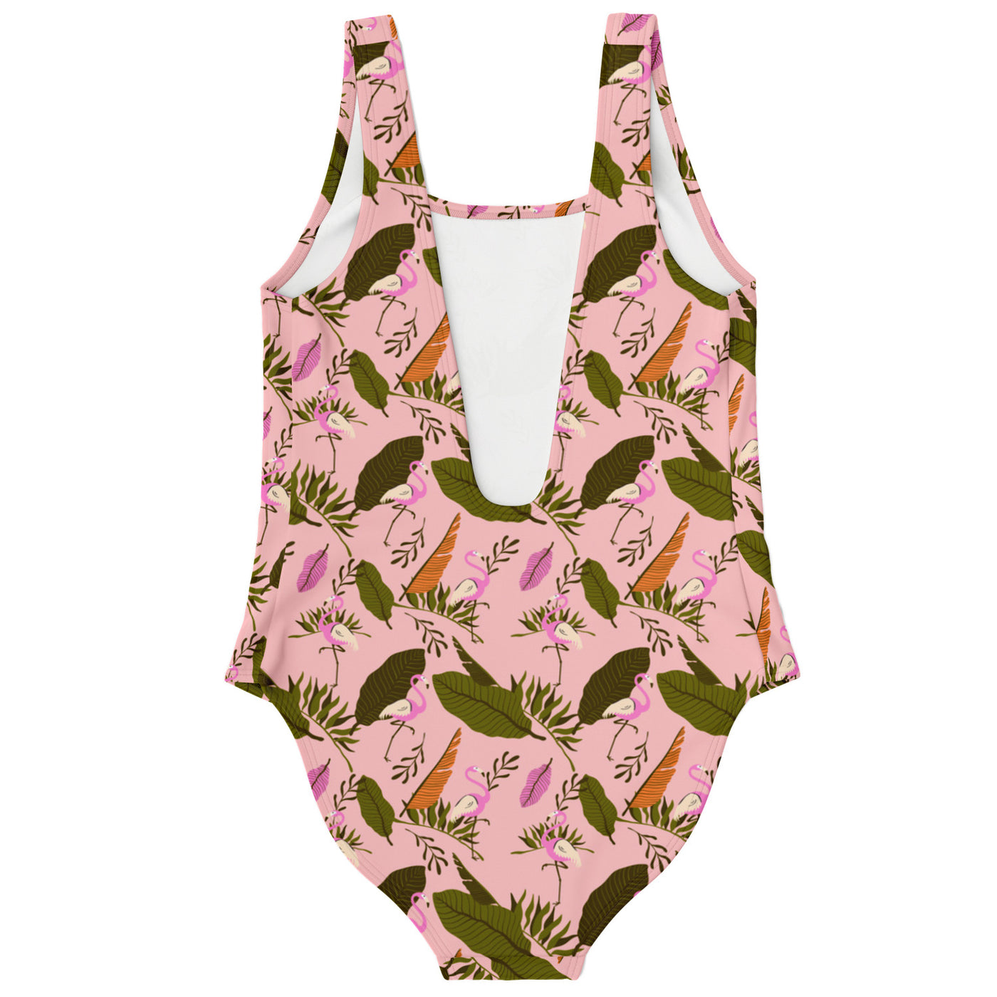Pink Flamingo Leaf Swimsuit