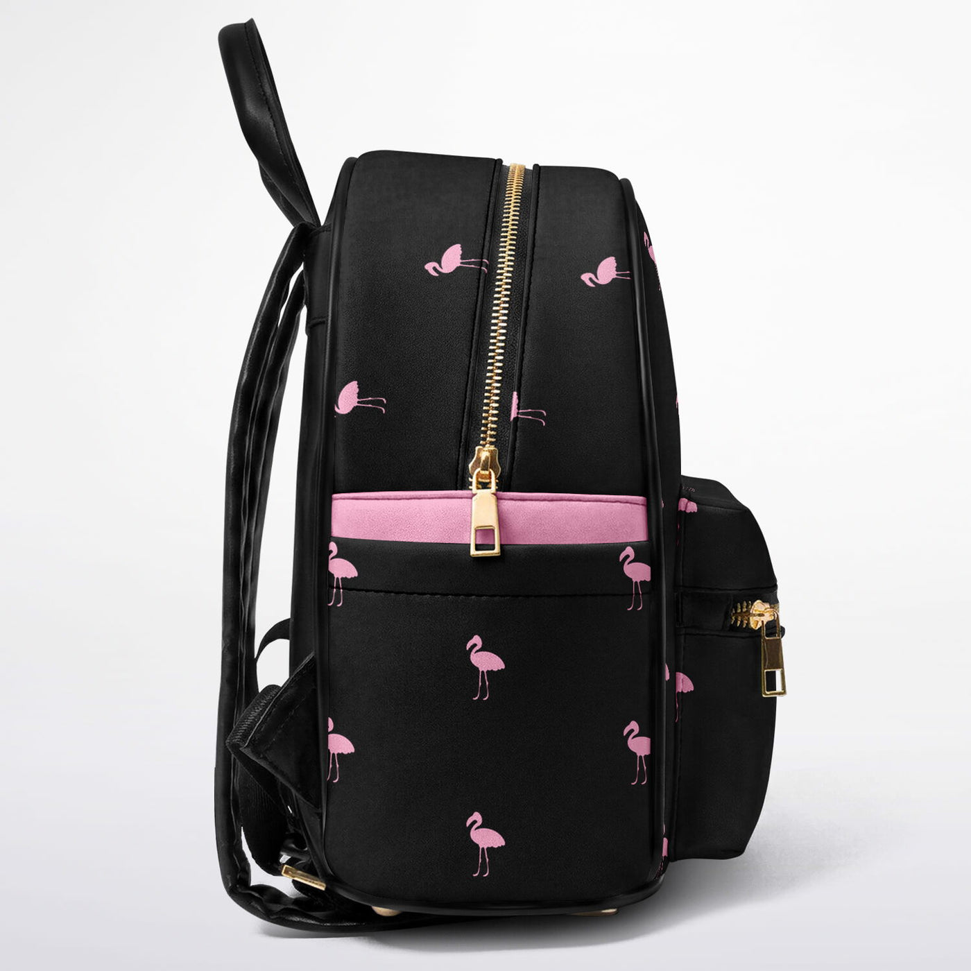 Black Classic Flamingo Mini Backpack