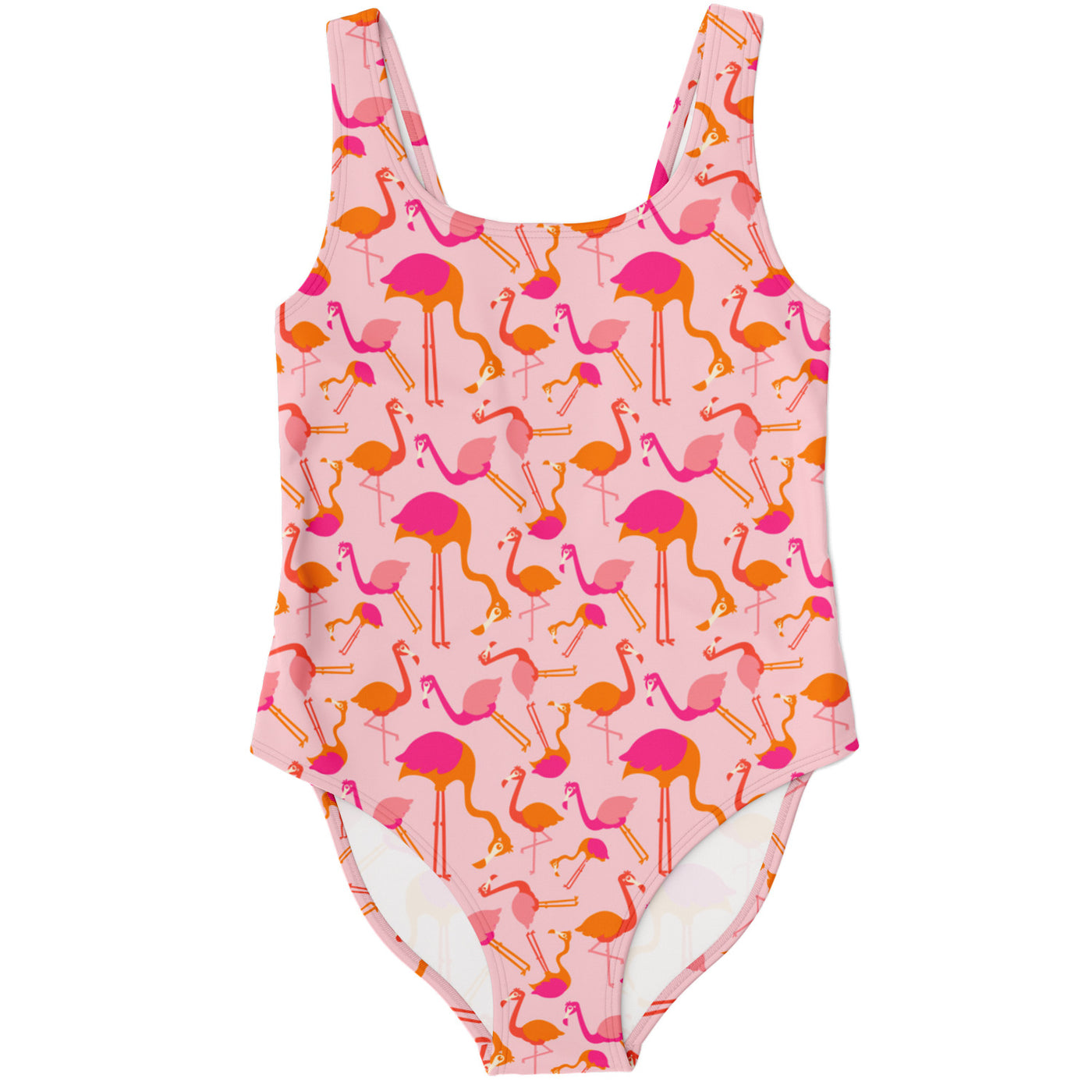 Multicolor Pink Flamingo Swimsuit