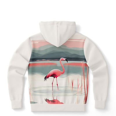 Flamingo Lake Ripple Pullover Hoodie