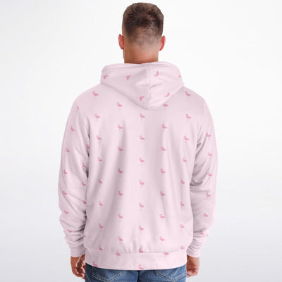 Pink Classic Flamingo Zip-Up Hoodie
