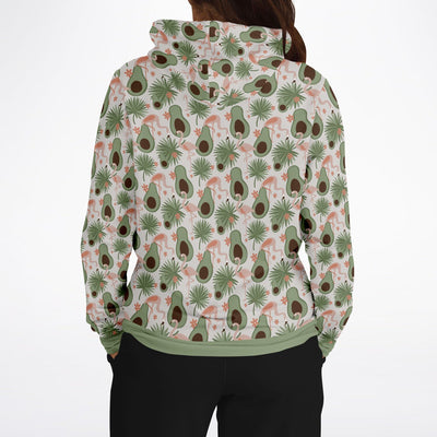 Flamingo Avocado Pullover Hoodie