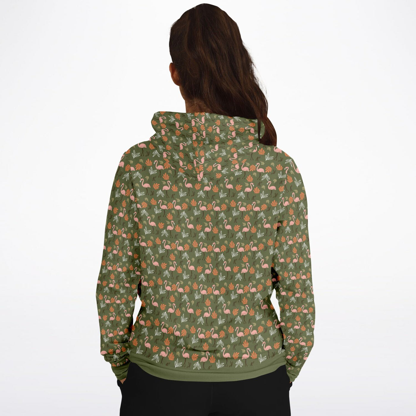 Classic Floral Flamingo Pullover Hoodie
