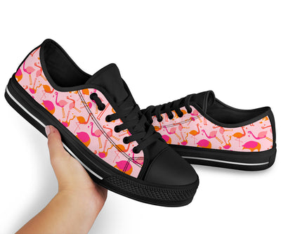 Multicolor Pink Flamingo Canvas Shoes