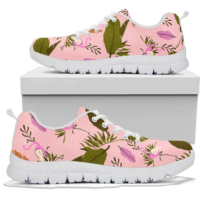 Pink Flamingo Leaf Sneakers