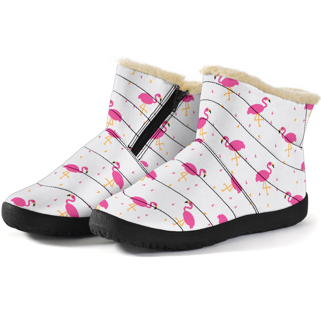 Pink Flamingo Style Winter Boots