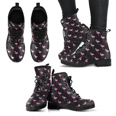 Black Classic Flamingo Leather Boots