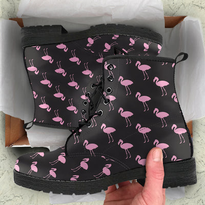 Black Classic Flamingo Leather Boots