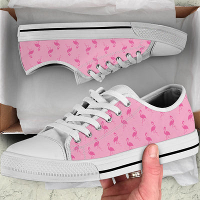 Simple Pink Flamingo Canvas Shoes