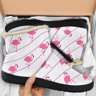 Classic Pink Flamingo Winter Boots