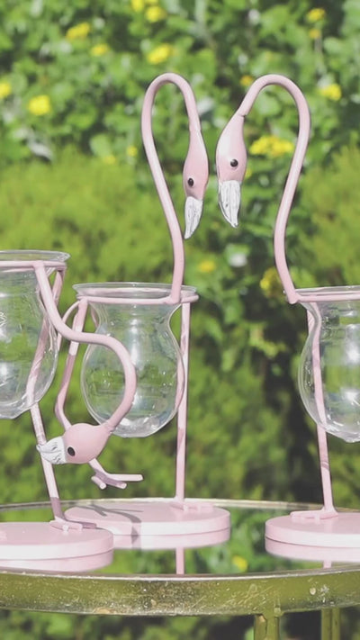 Flamingo Glass Vases