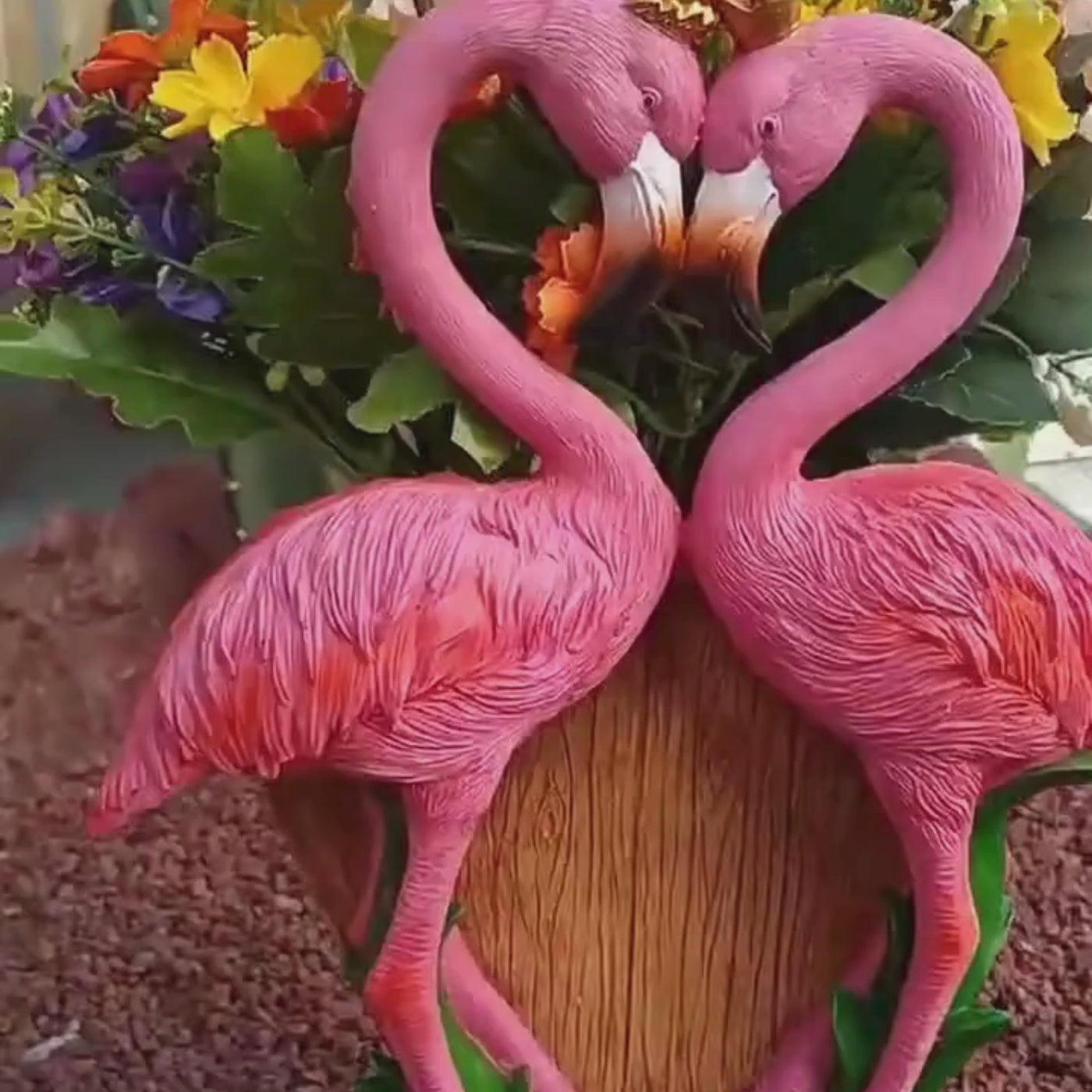 Flamingo Love Flower Pot