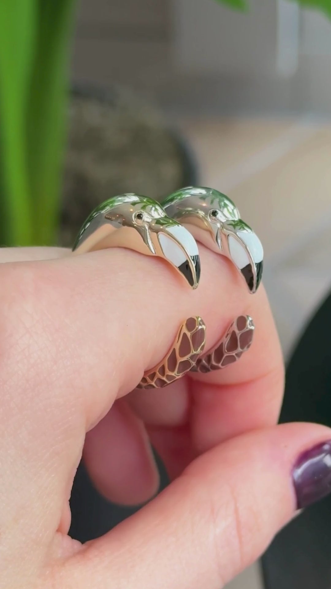 Sterling Silver Designer Flamingo Ring