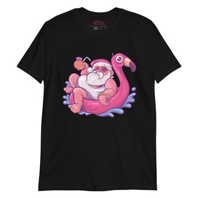Relaxin' Santa Flamingo T-Shirt
