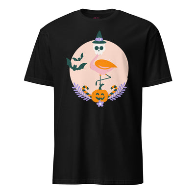 Flamingo Halloween Skull T-Shirt