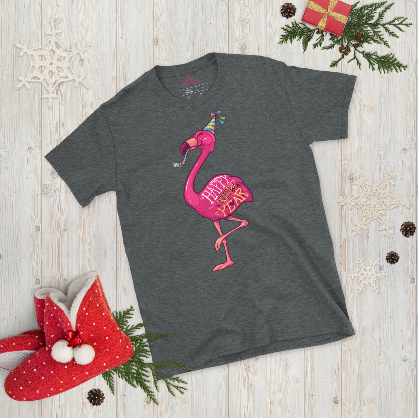 Original The Popular Flamingo Happy New Year T-Shirt