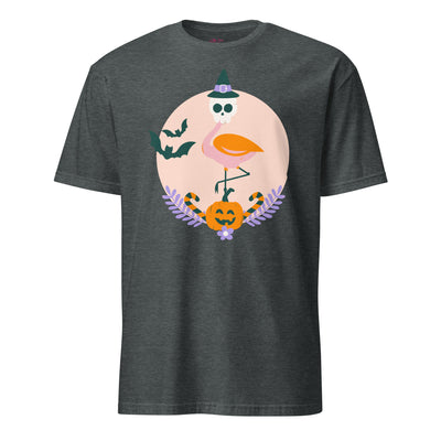 Flamingo Halloween Skull T-Shirt