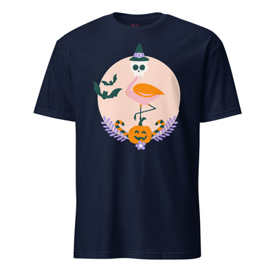 Flamingo Halloween Skull T-Shirt