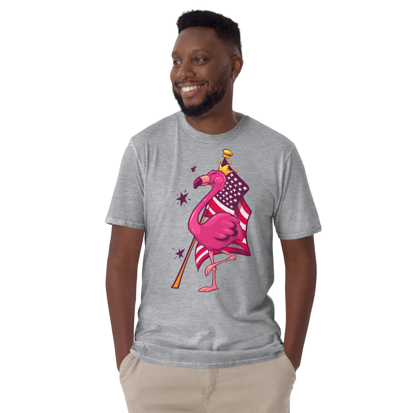 Original The Popular Flamingo Fourth of July T-Shirt