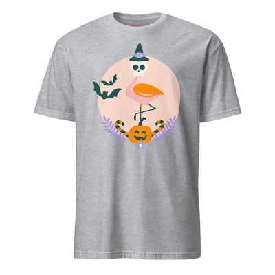 Flamingo Halloween Skull T-Shirt