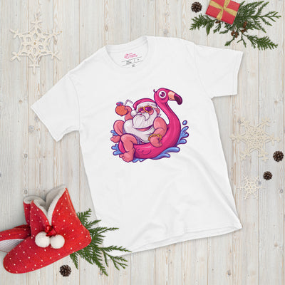 Relaxin' Santa Flamingo T-Shirt