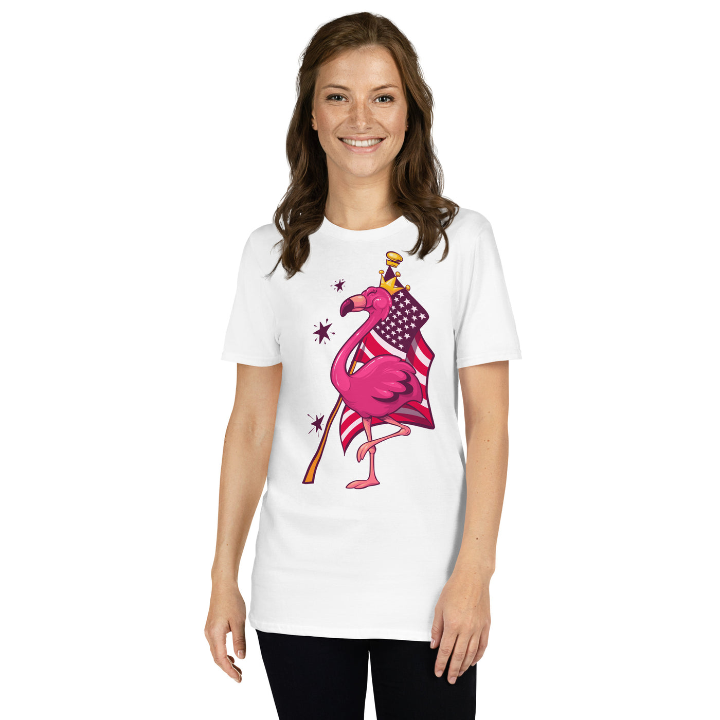 Original The Popular Flamingo Fourth of July T-Shirt