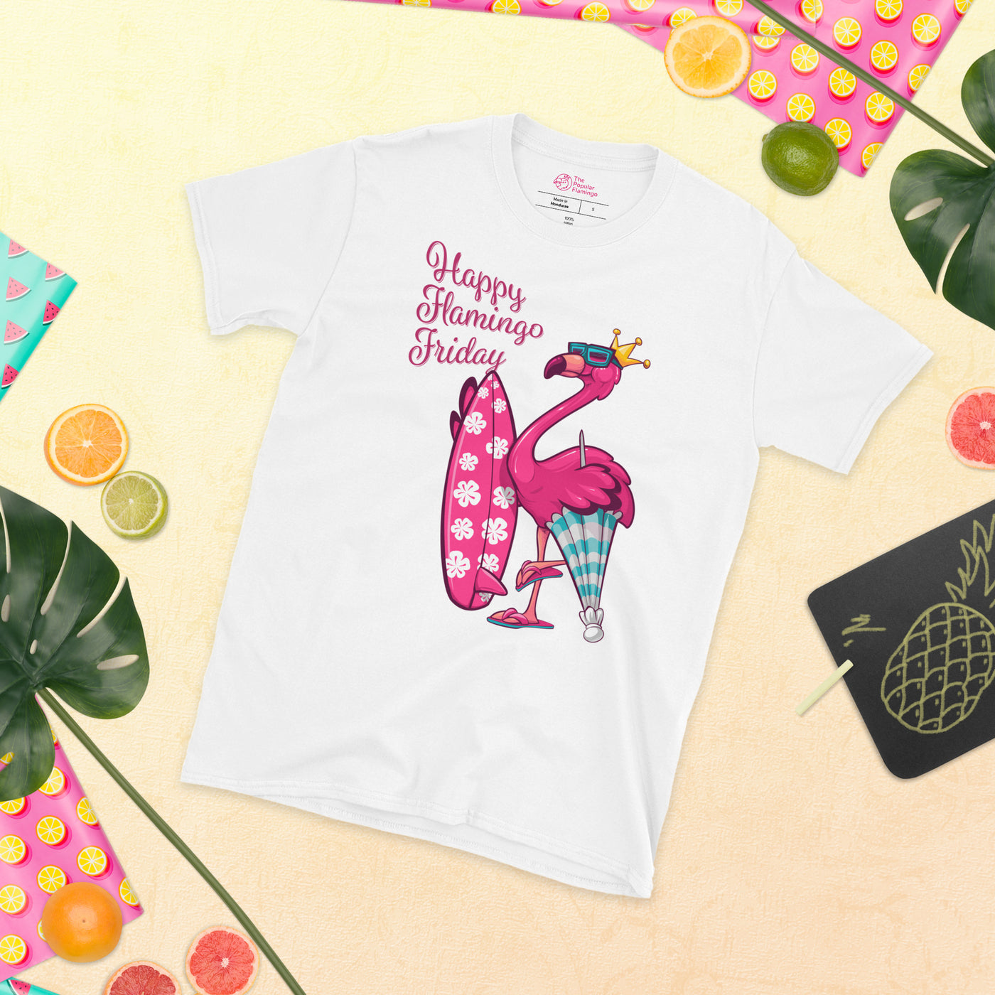 Happy Flamingo Friday Surf's Up T-Shirt