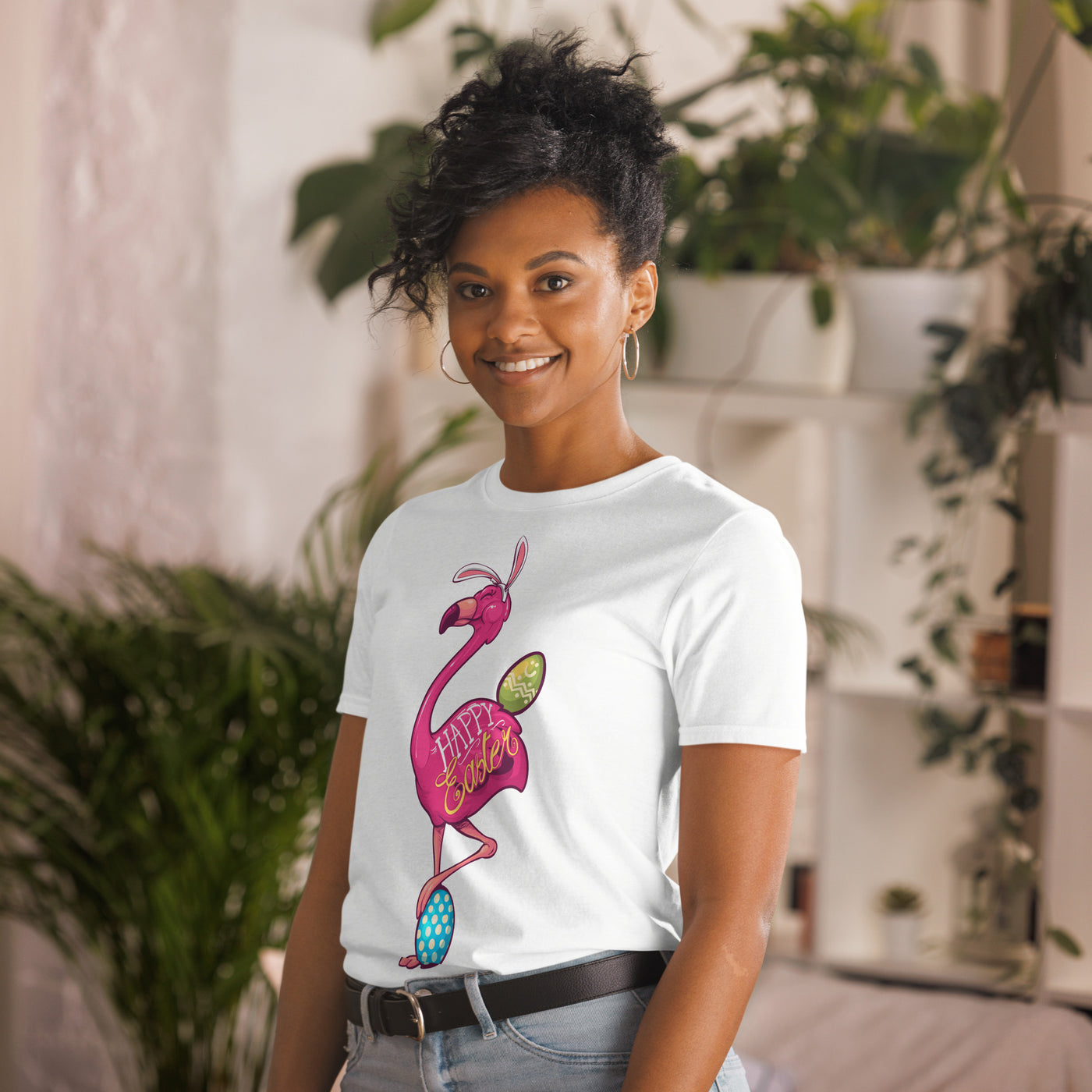 Original The Popular Flamingo Happy Easter T-Shirt