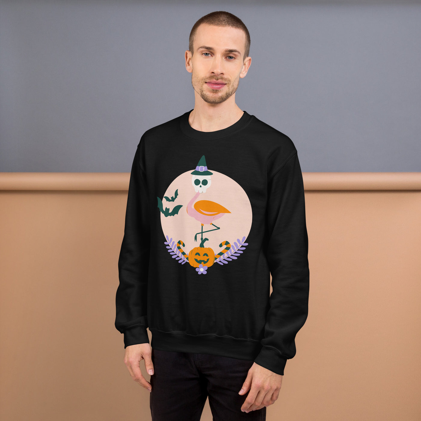 Flamingo Halloween Skull Sweatshirt