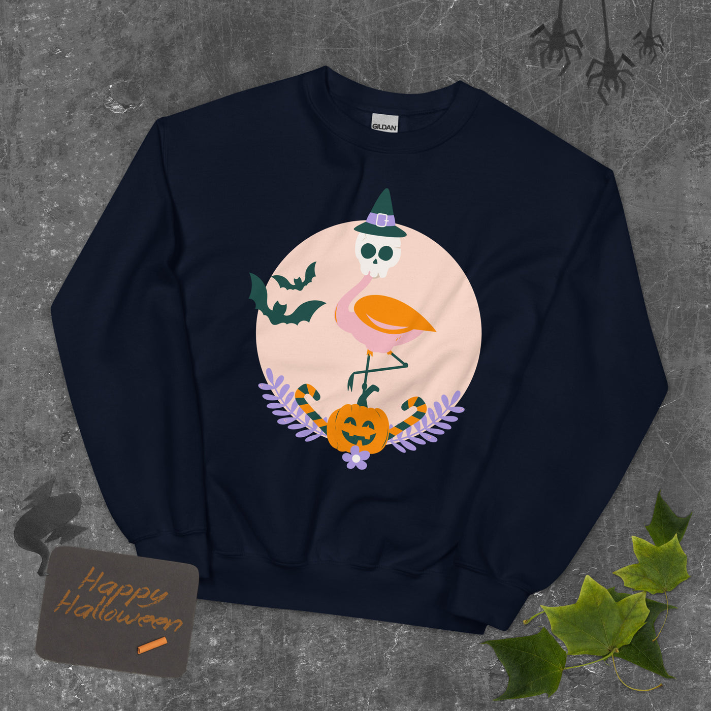 Flamingo Halloween Skull Sweatshirt