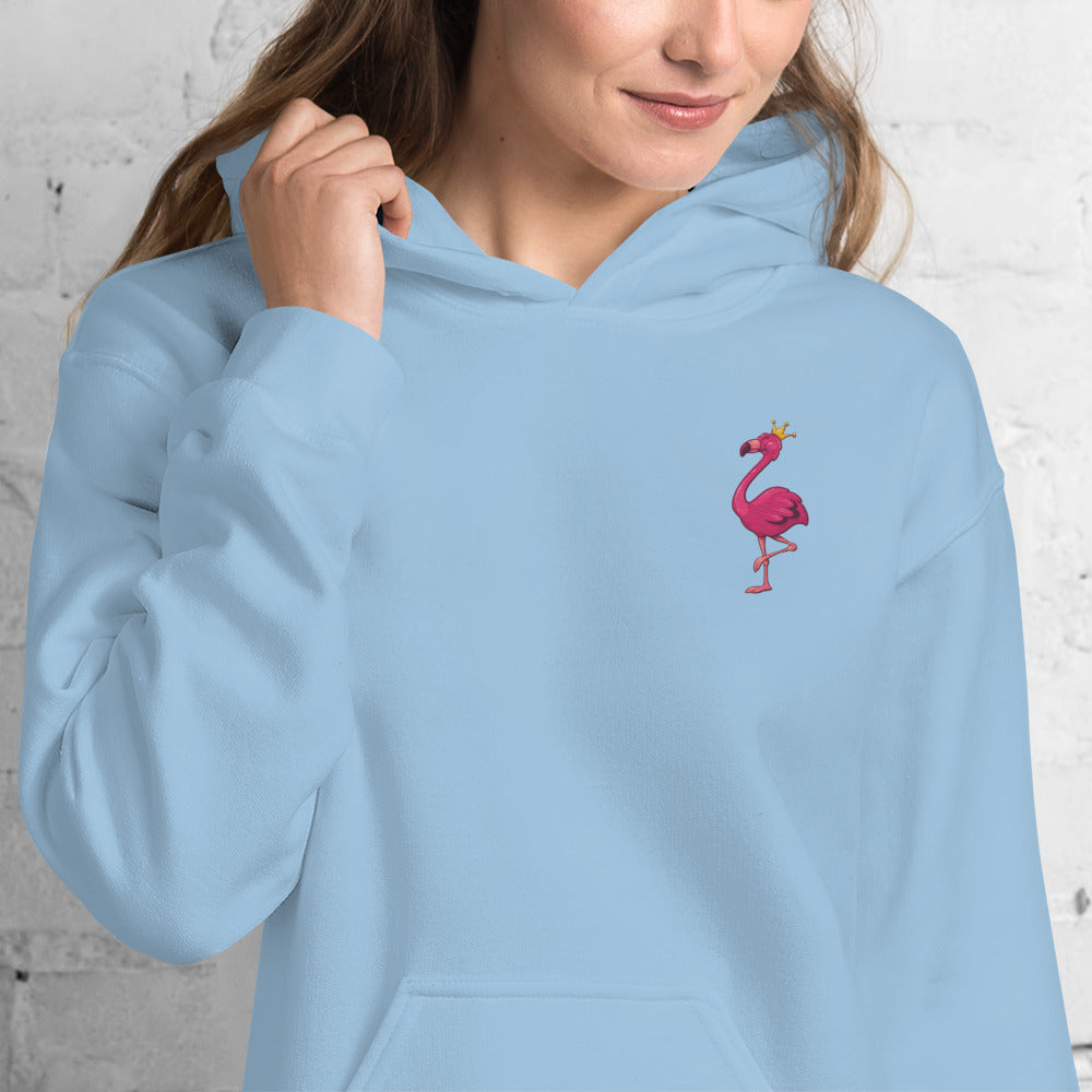 Original The Popular Flamingo Embroidered Hoodie