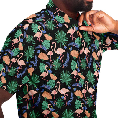 Flamingo Exotic Floral Hawaiian Shirt Subliminator