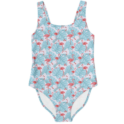 Flamingo Blue Floral Swimsuit Subliminator
