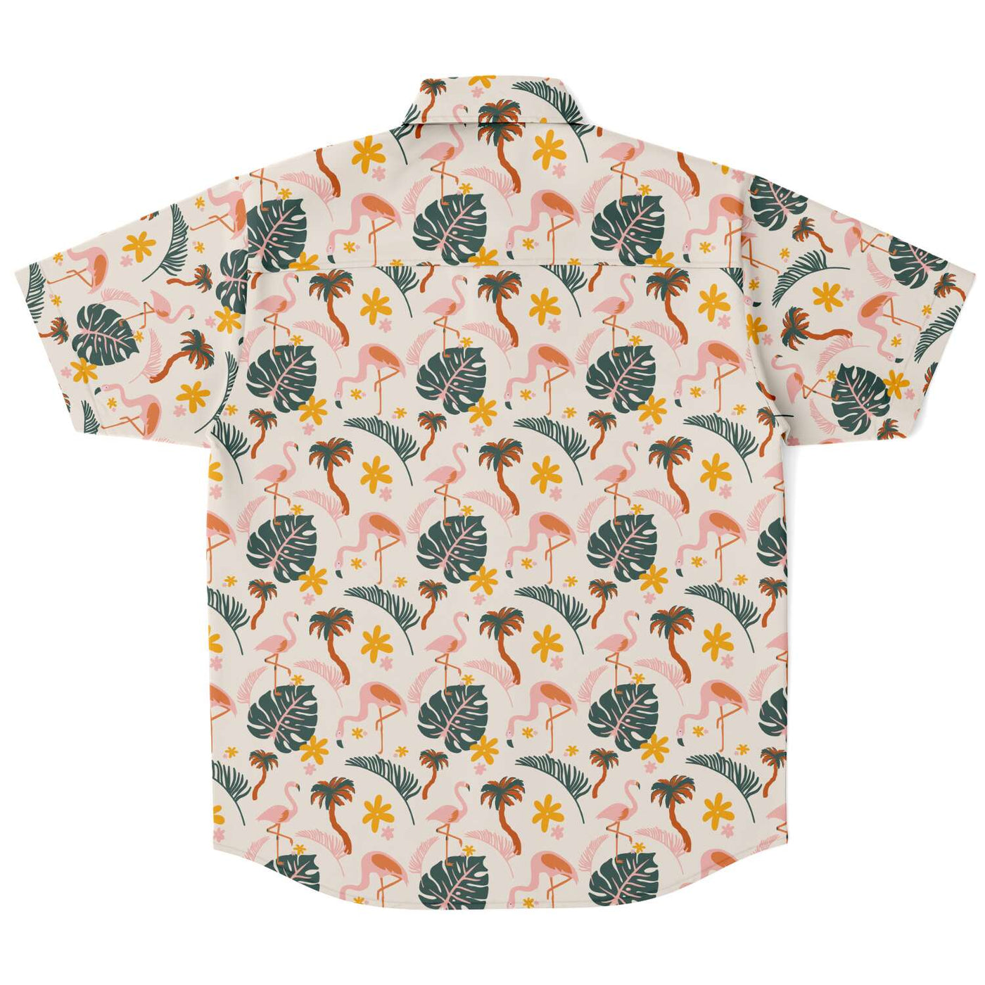 Flamingo Wild Floral Hawaiian Shirt Subliminator