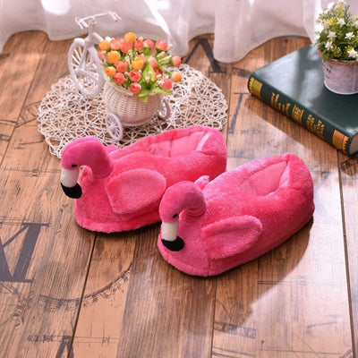 pink flamingo slippers