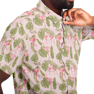 Flamingo Nature Floral Hawaiian Shirt Subliminator