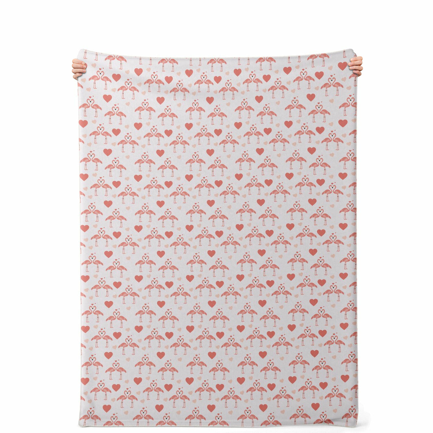 Flamingo Love Premium Microfleece Blanket