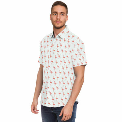 Simple Flamingo Hawaiian Shirt
