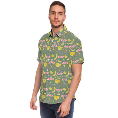 Flamingo Banana Hawaiian Shirt Subliminator