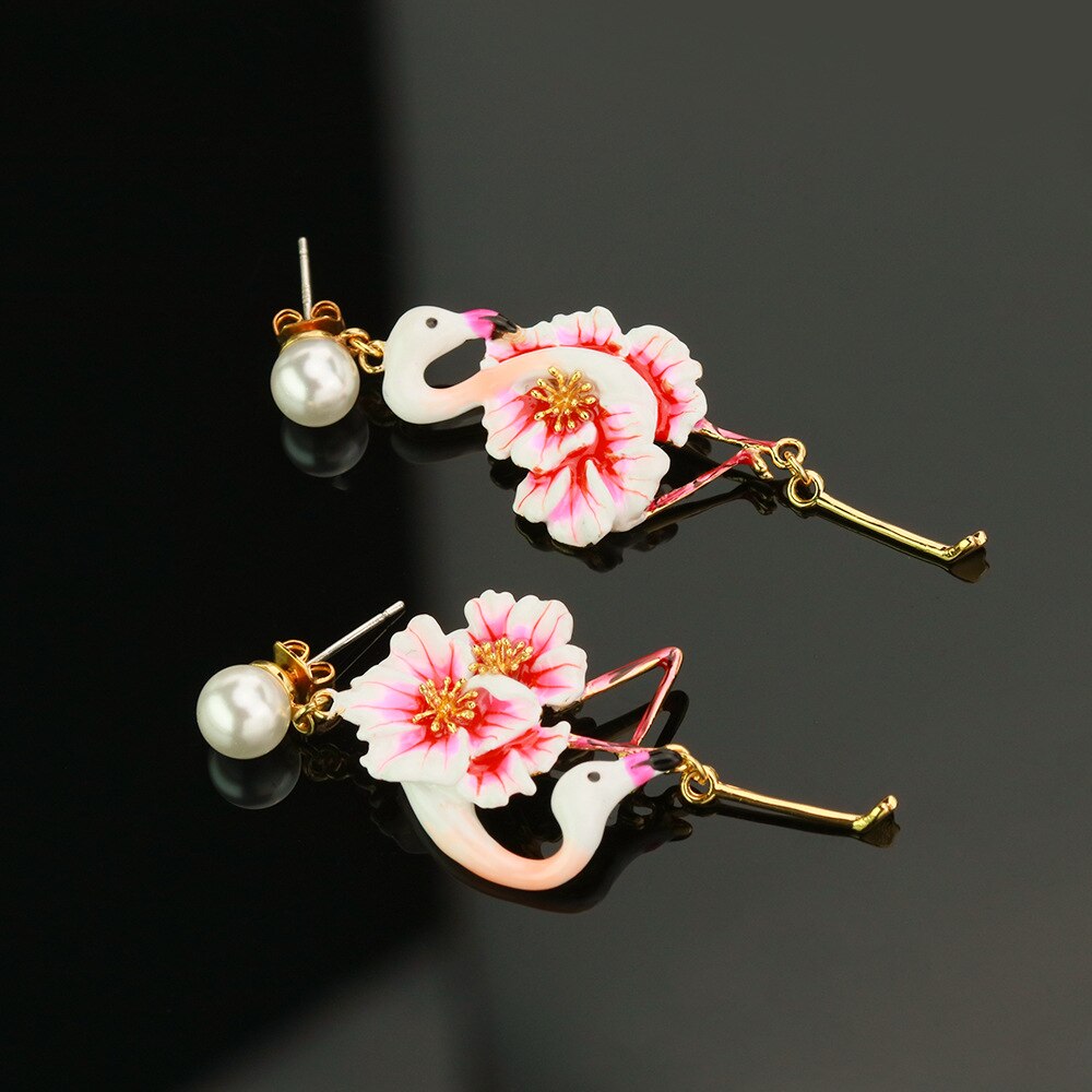 flamingo earrings